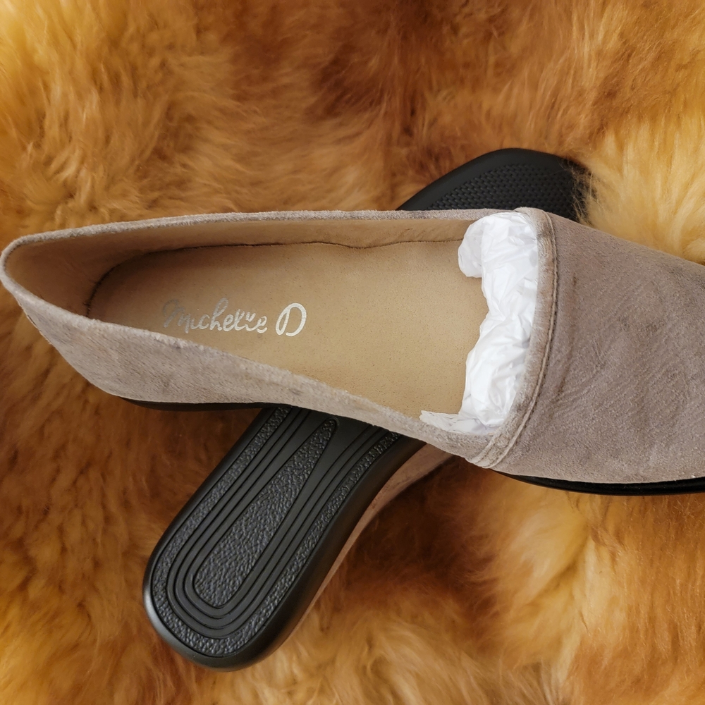 Michelle D Tan Flats Suede Slip-On